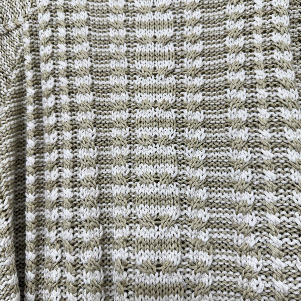 Faithfull The Brand Teale Chunky Cable Knit Sweater in Mocha Stripe Women's sz S - Picture 5 of 7